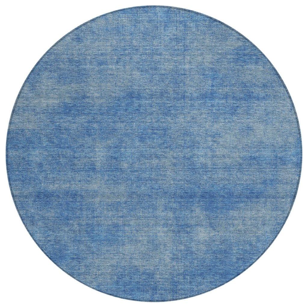 LOOMLAN Rugs Orlena Blue Washable Indoor-Outdoor Rug