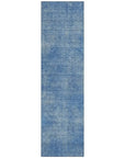 LOOMLAN Rugs Orlena Blue Washable Indoor-Outdoor Rug