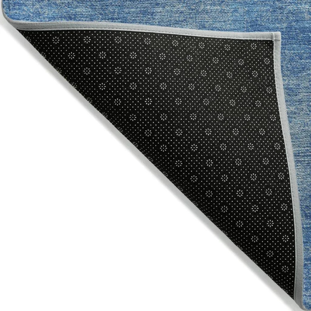LOOMLAN Rugs Orlena Blue Washable Indoor-Outdoor Rug