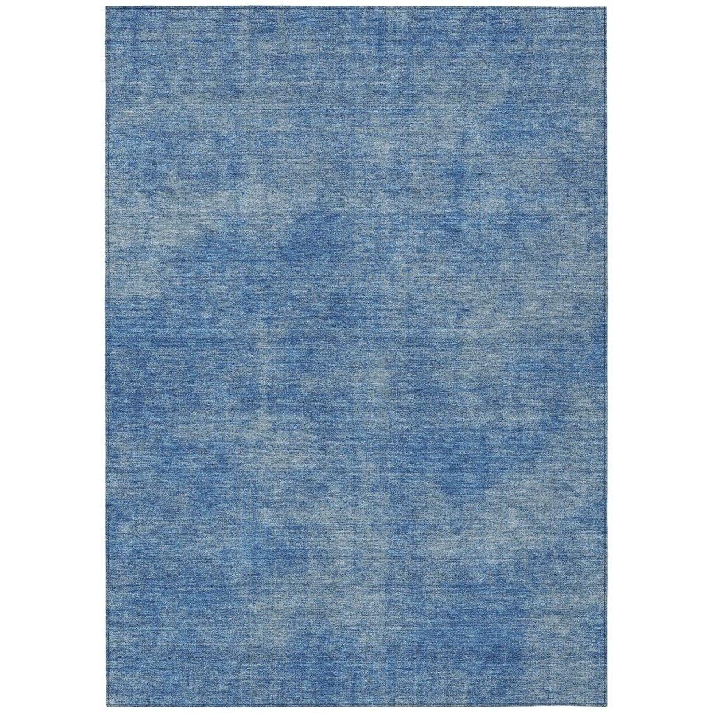 LOOMLAN Rugs Orlena Blue Washable Indoor-Outdoor Rug