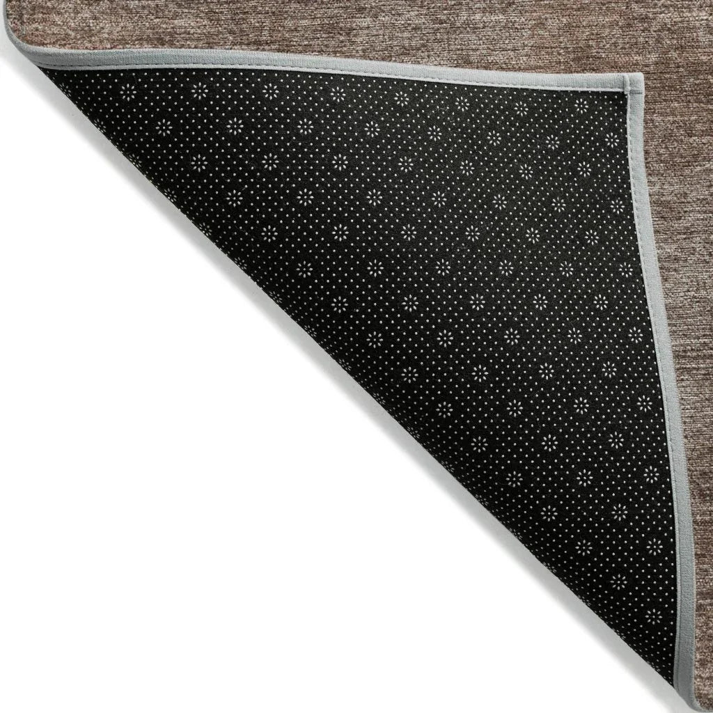 LOOMLAN Rugs Orlena Brown Washable Indoor-Outdoor Rug