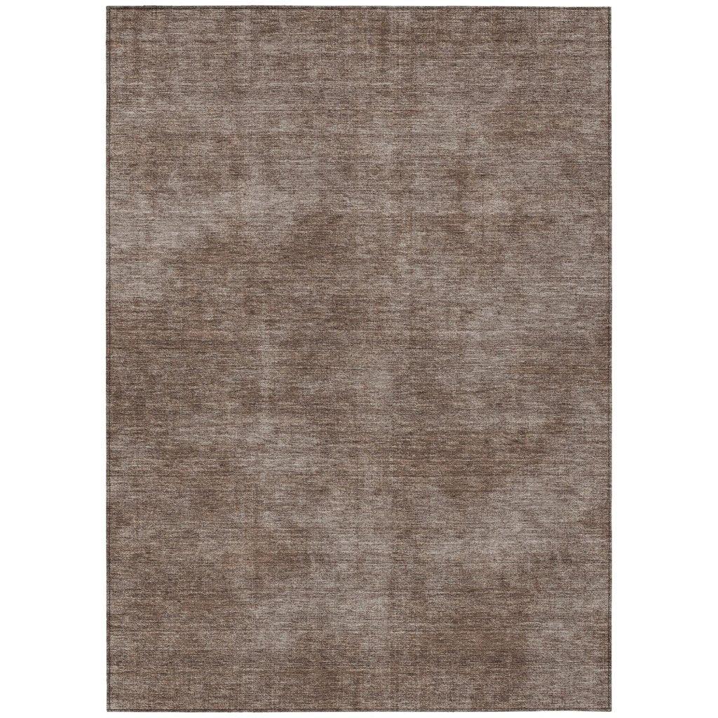 LOOMLAN Rugs Orlena Brown Washable Indoor-Outdoor Rug
