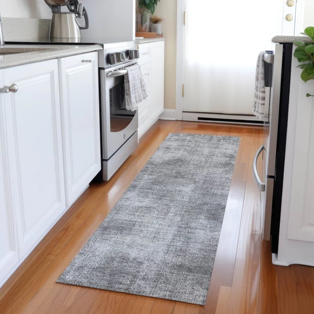 LOOMLAN Rugs Orlena Gray Washable Indoor-Outdoor Rug