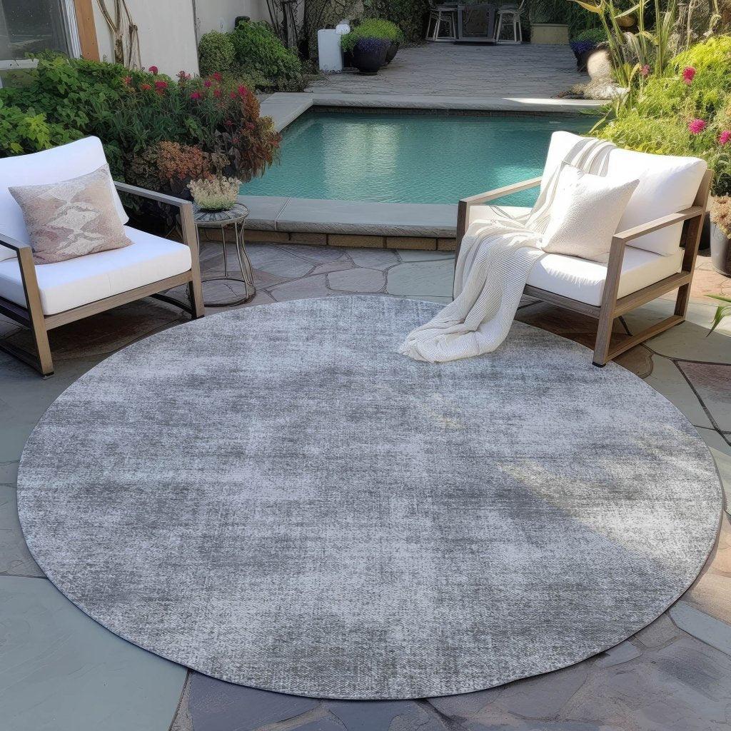 LOOMLAN Rugs Orlena Gray Washable Indoor-Outdoor Rug