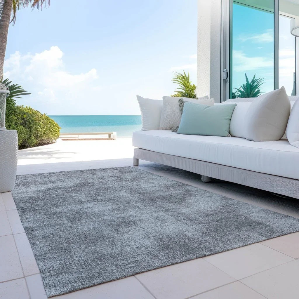 LOOMLAN Rugs Orlena Gray Washable Indoor-Outdoor Rug