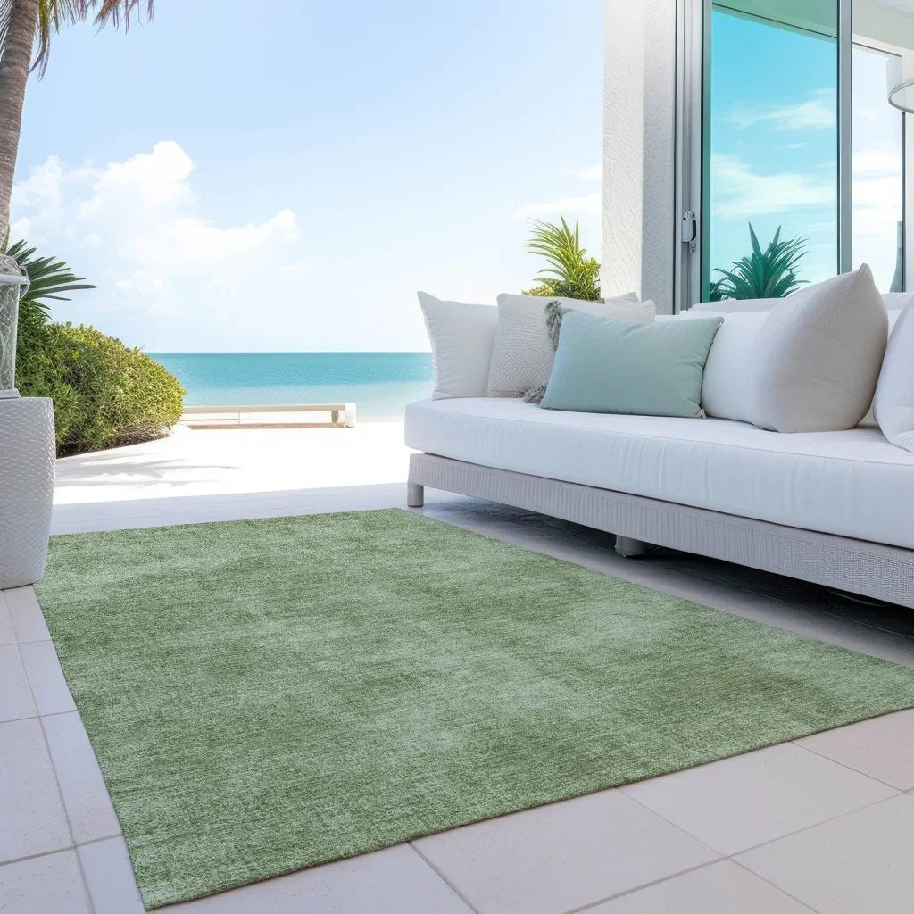 LOOMLAN Rugs Orlena Green Washable Indoor-Outdoor Rug