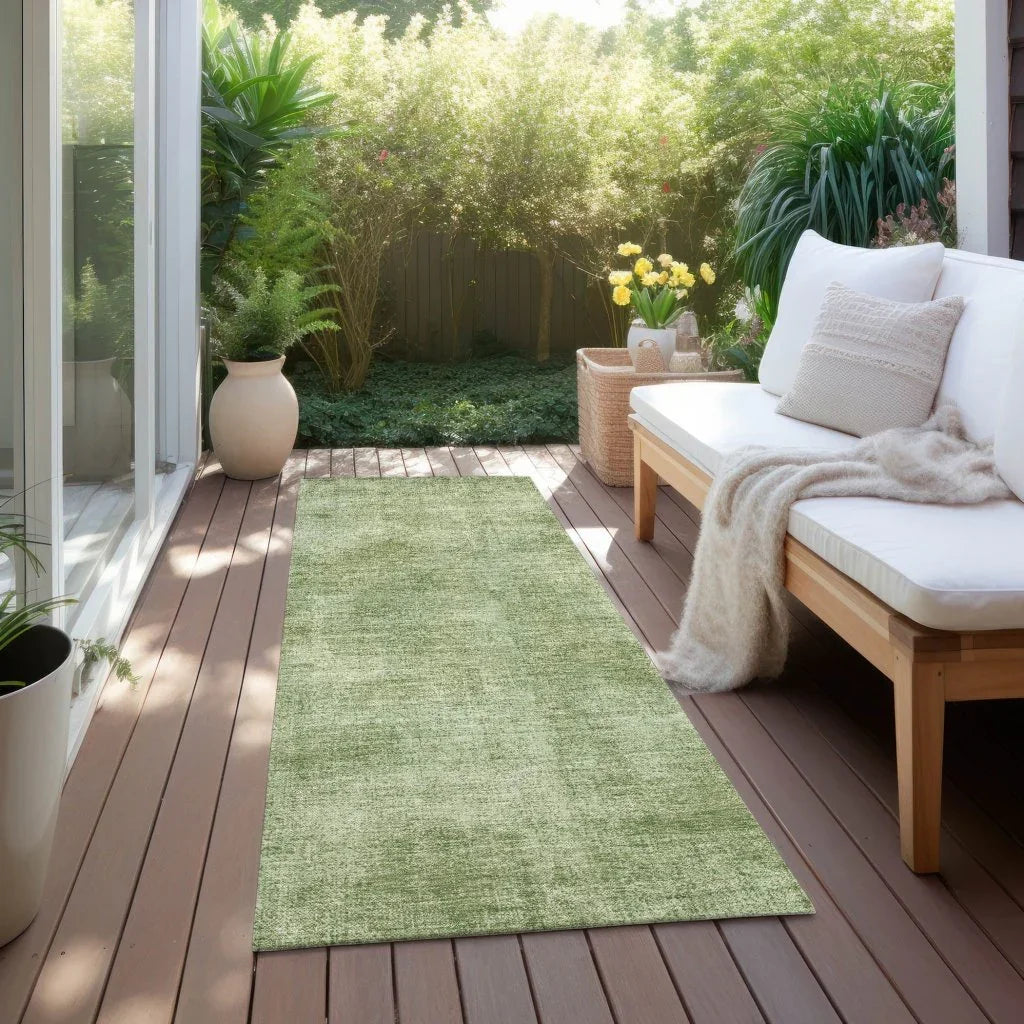 LOOMLAN Rugs Orlena Green Washable Indoor-Outdoor Rug