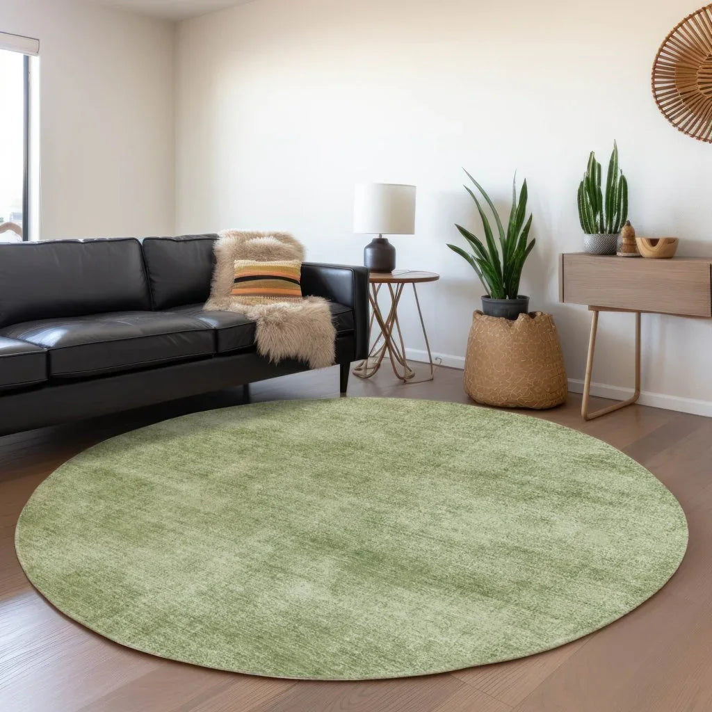 LOOMLAN Rugs Orlena Green Washable Indoor-Outdoor Rug