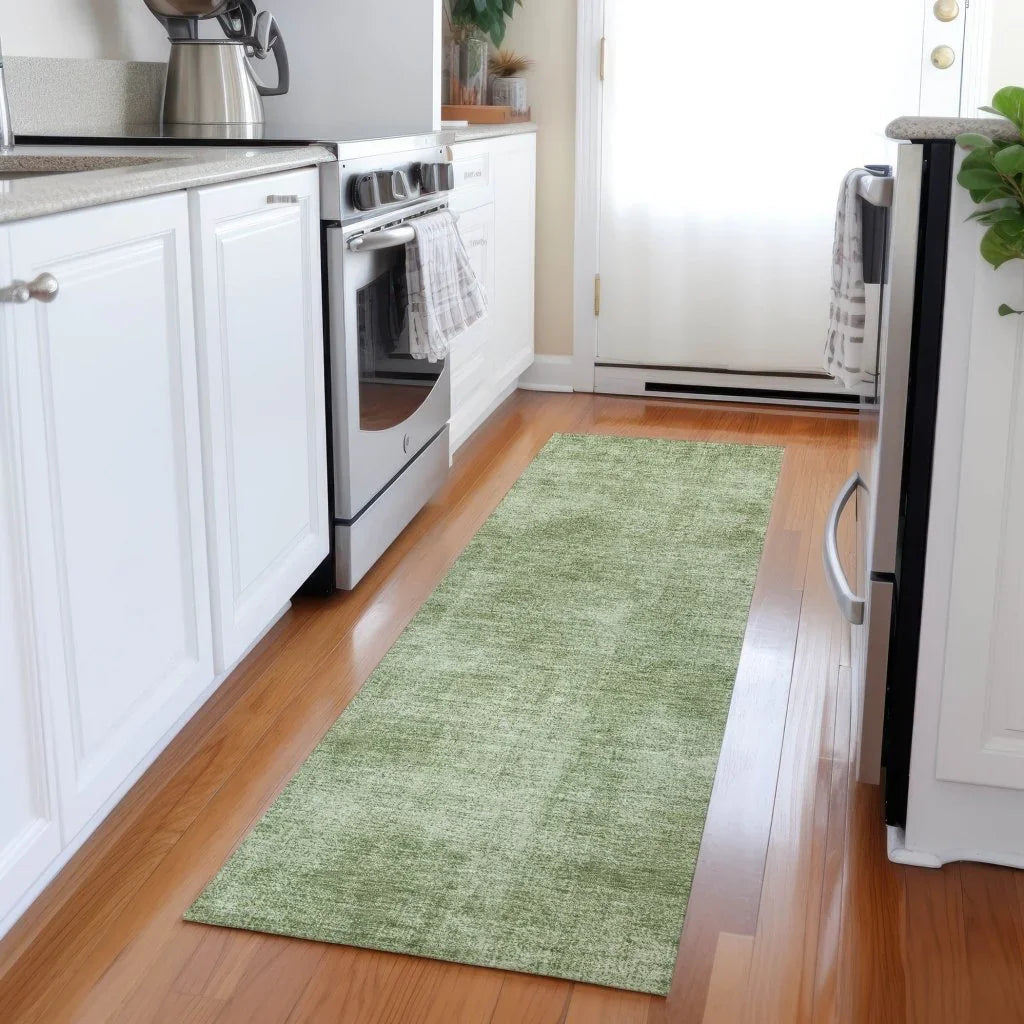 LOOMLAN Rugs Orlena Green Washable Indoor-Outdoor Rug