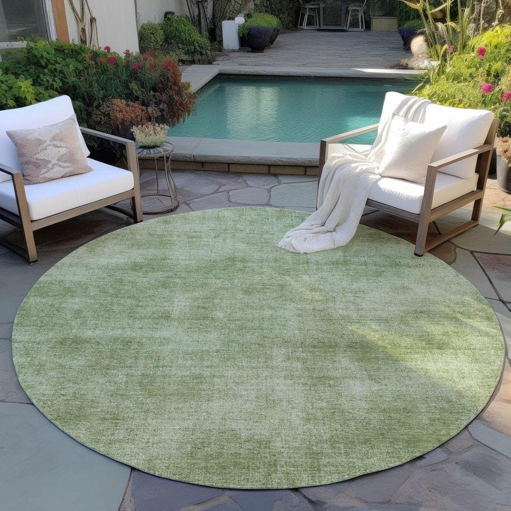 LOOMLAN Rugs Orlena Green Washable Indoor-Outdoor Rug