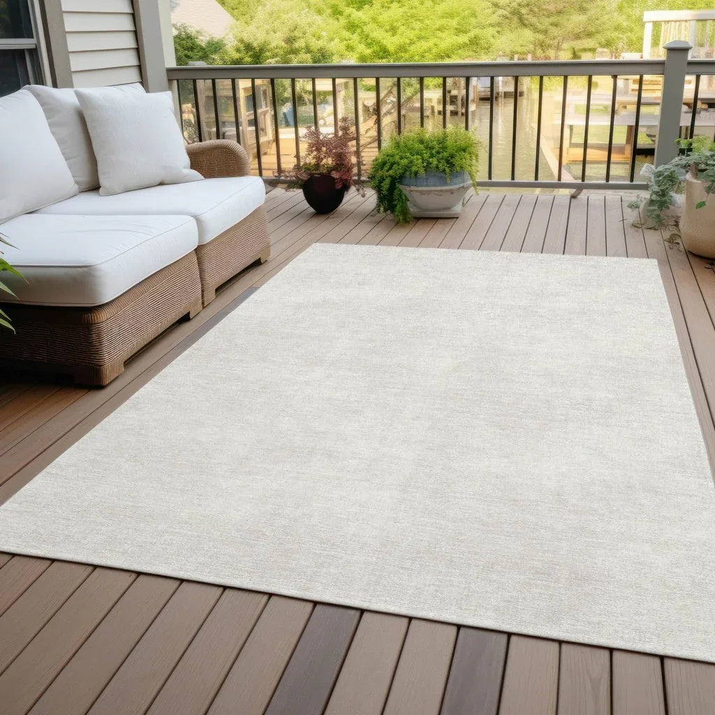 LOOMLAN Rugs Orlena Ivory Washable Indoor-Outdoor Rug