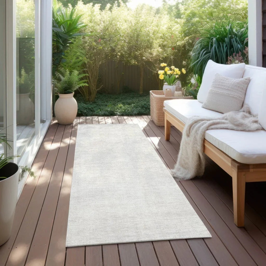 LOOMLAN Rugs Orlena Ivory Washable Indoor-Outdoor Rug