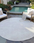 LOOMLAN Rugs Orlena Ivory Washable Indoor-Outdoor Rug