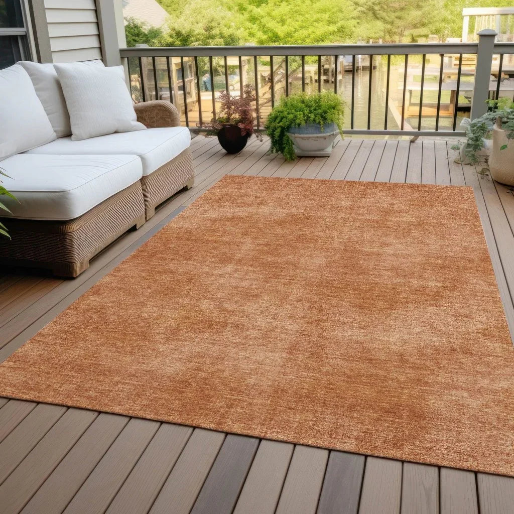 LOOMLAN Rugs Orlena Orange Washable Indoor-Outdoor Rug