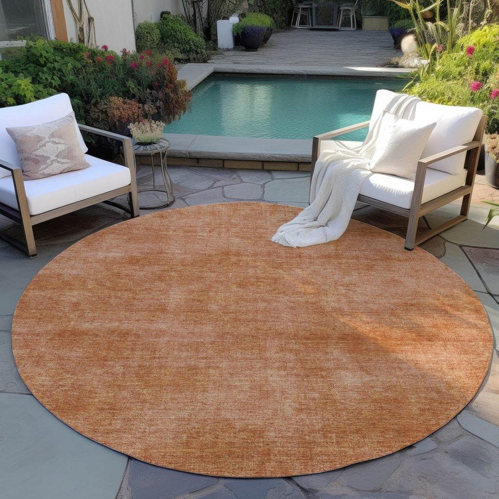 LOOMLAN Rugs Orlena Orange Washable Indoor-Outdoor Rug