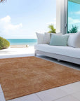 LOOMLAN Rugs Orlena Orange Washable Indoor-Outdoor Rug