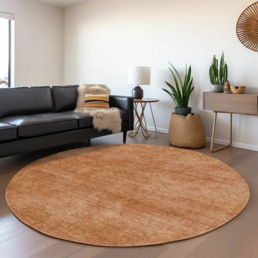 LOOMLAN Rugs Orlena Orange Washable Indoor-Outdoor Rug