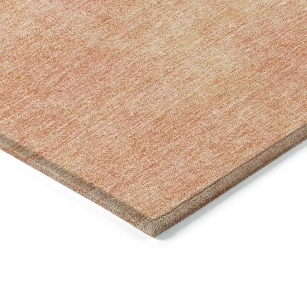 LOOMLAN Rugs Orlena Peach Washable Indoor-Outdoor Rug