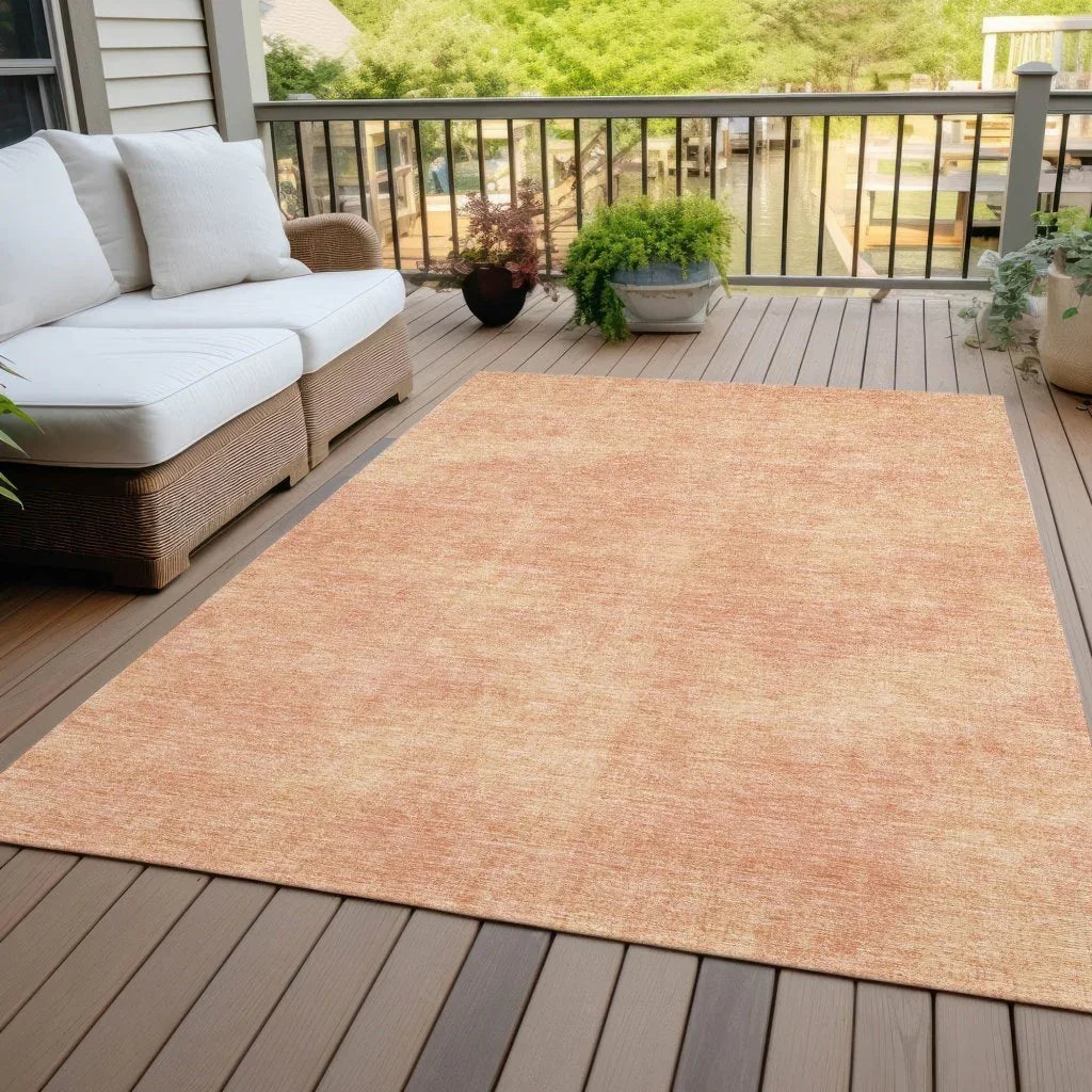 LOOMLAN Rugs Orlena Peach Washable Indoor-Outdoor Rug