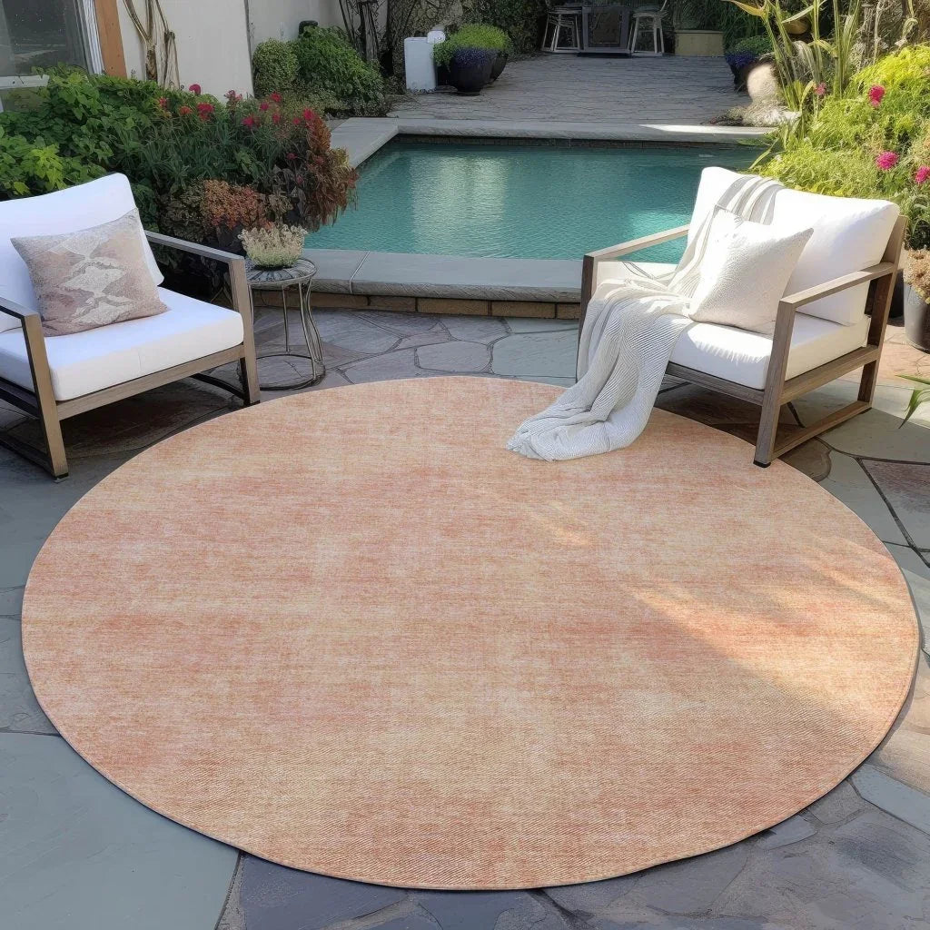 LOOMLAN Rugs Orlena Peach Washable Indoor-Outdoor Rug