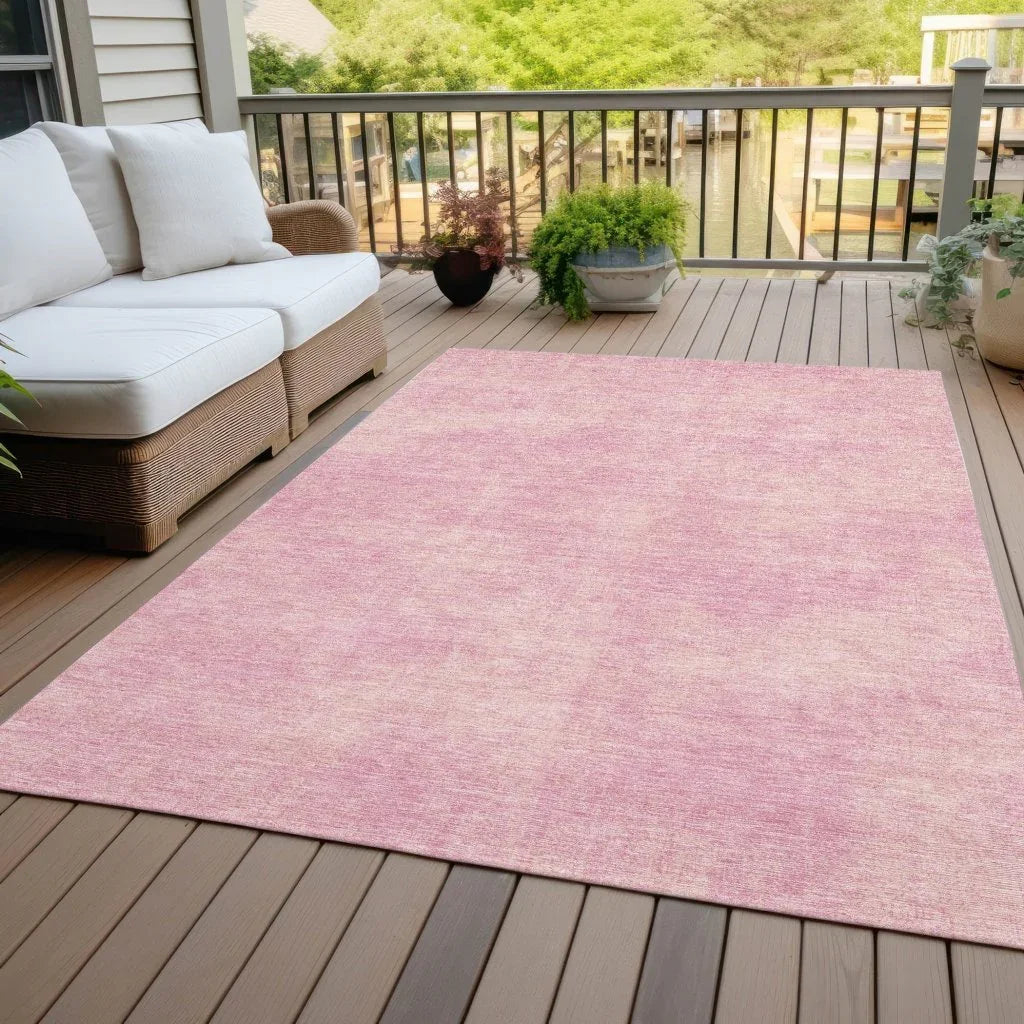LOOMLAN Rugs Orlena Pink Washable Indoor-Outdoor Rug