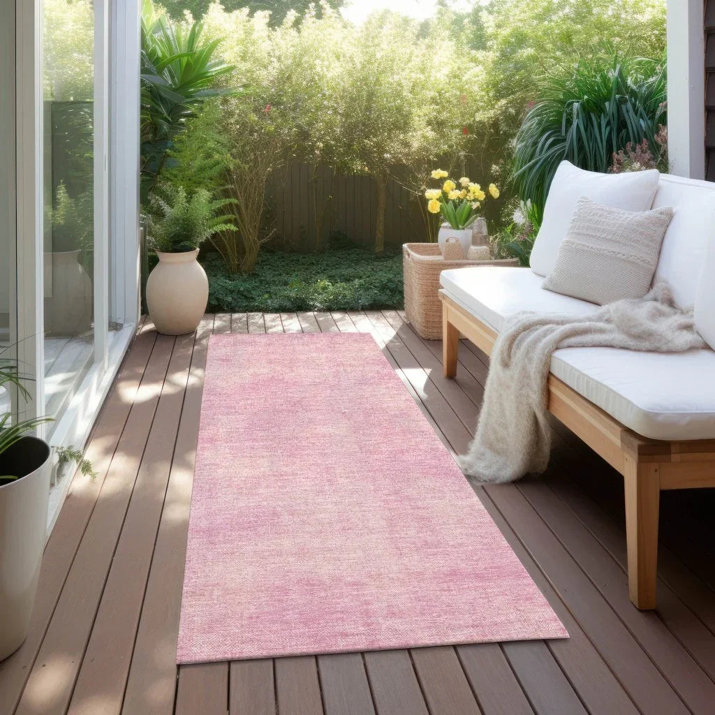LOOMLAN Rugs Orlena Pink Washable Indoor-Outdoor Rug