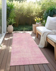 LOOMLAN Rugs Orlena Pink Washable Indoor-Outdoor Rug