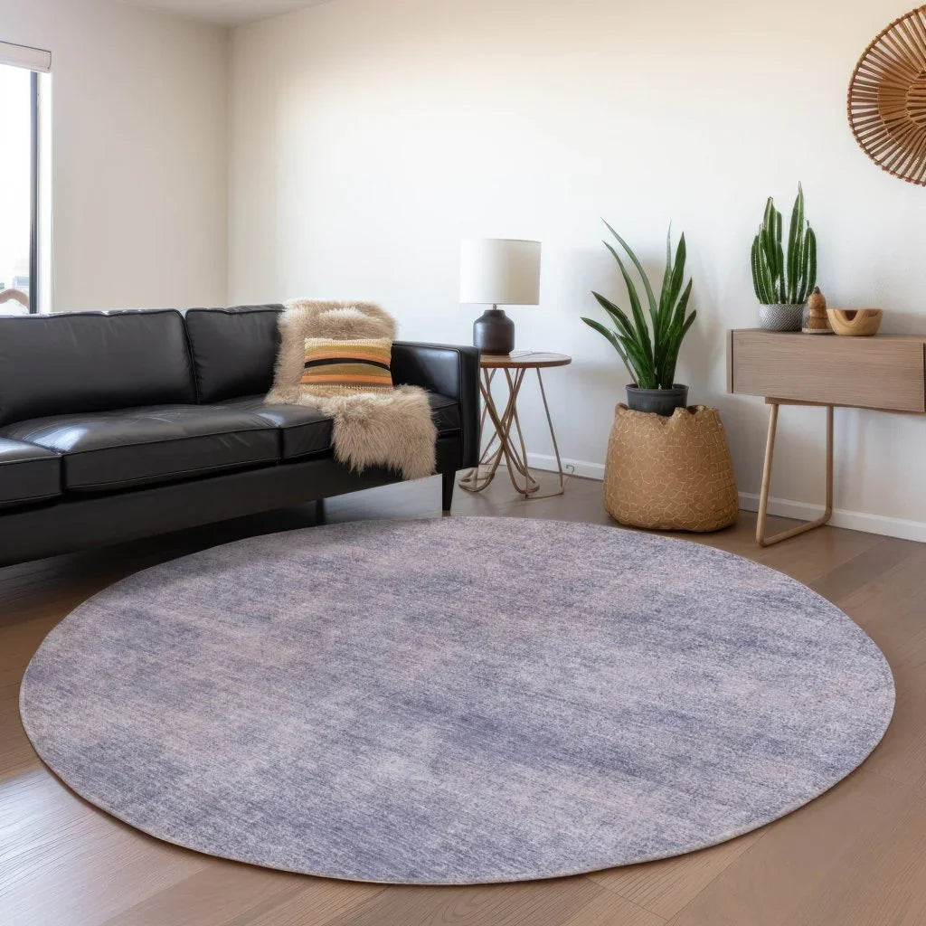 LOOMLAN Rugs Orlena Purple Washable Indoor-Outdoor Rug