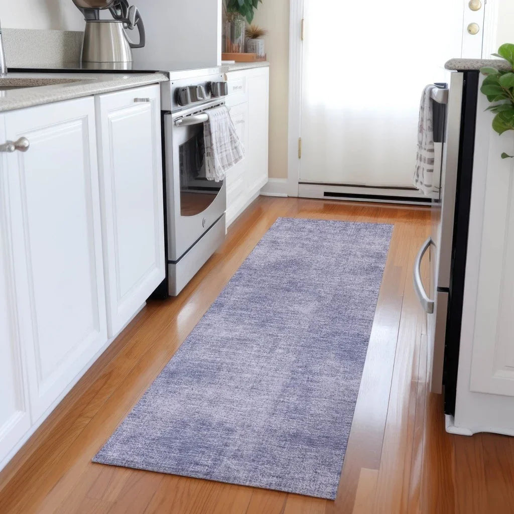 LOOMLAN Rugs Orlena Purple Washable Indoor-Outdoor Rug