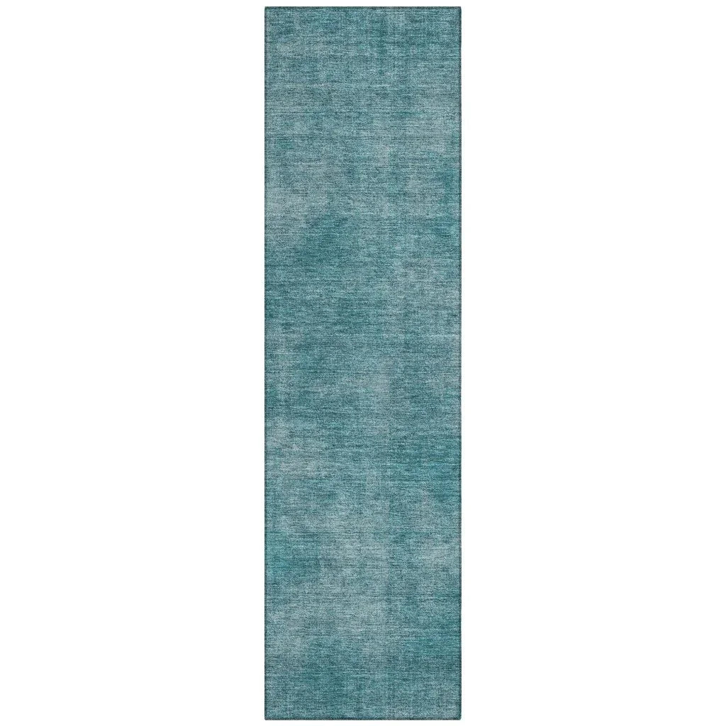 LOOMLAN Rugs Orlena Teal Washable Indoor-Outdoor Rug