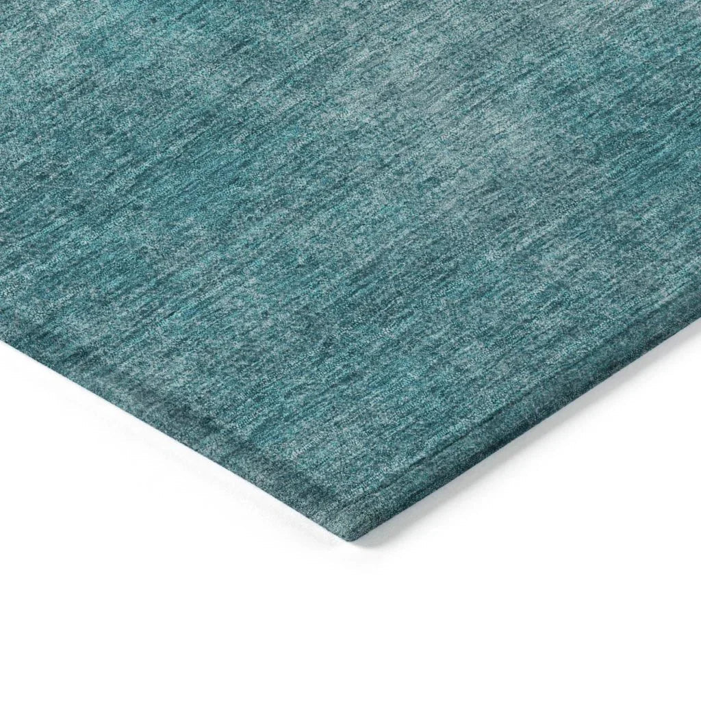 LOOMLAN Rugs Orlena Teal Washable Indoor-Outdoor Rug