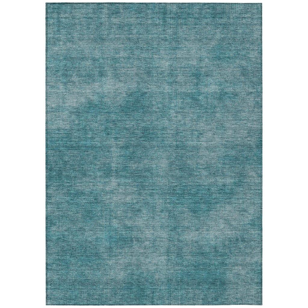 LOOMLAN Rugs Orlena Teal Washable Indoor-Outdoor Rug