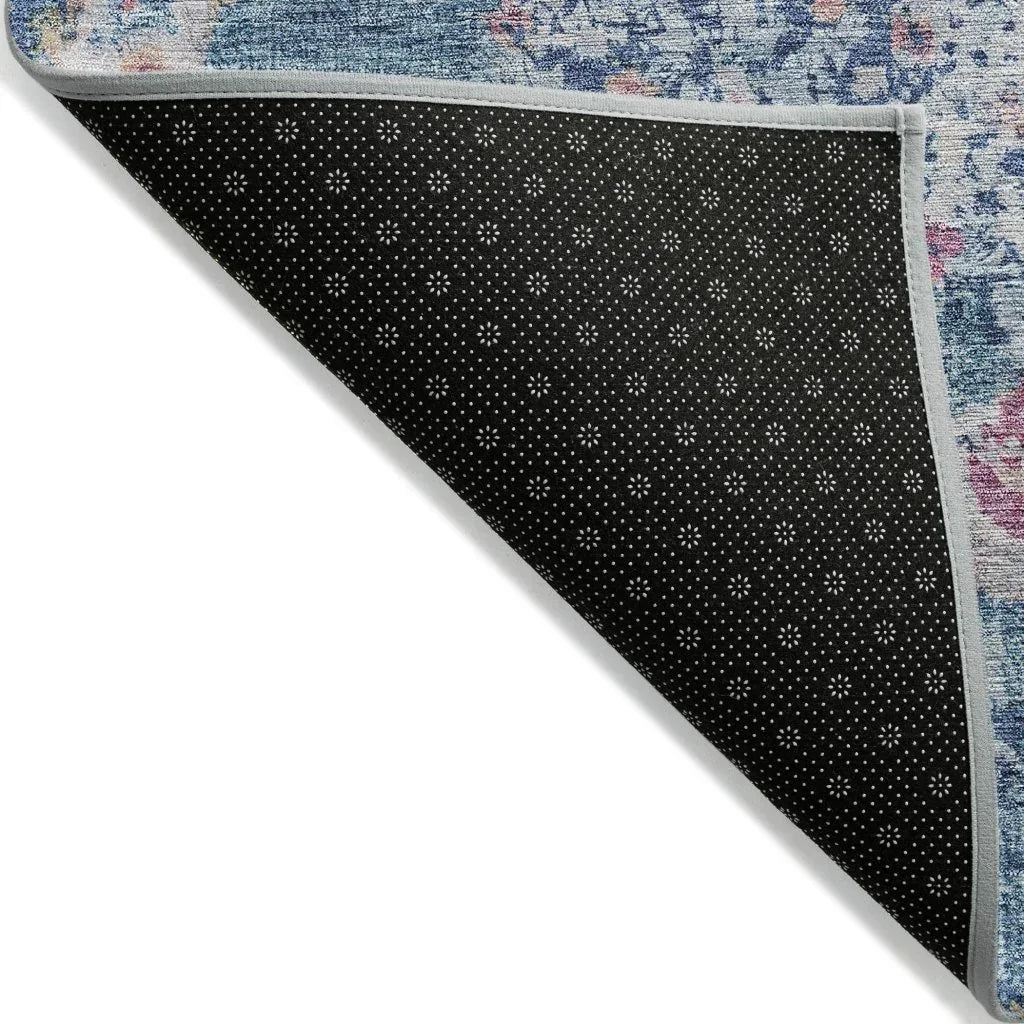 LOOMLAN Rugs Ornella Blue Washable Indoor-Outdoor Rug