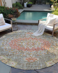 LOOMLAN Rugs Ornella Brown Washable Indoor-Outdoor Rug