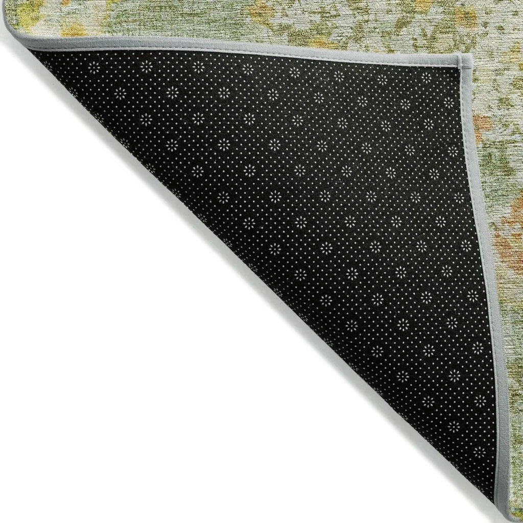 LOOMLAN Rugs Ornella Green Washable Indoor-Outdoor Rug