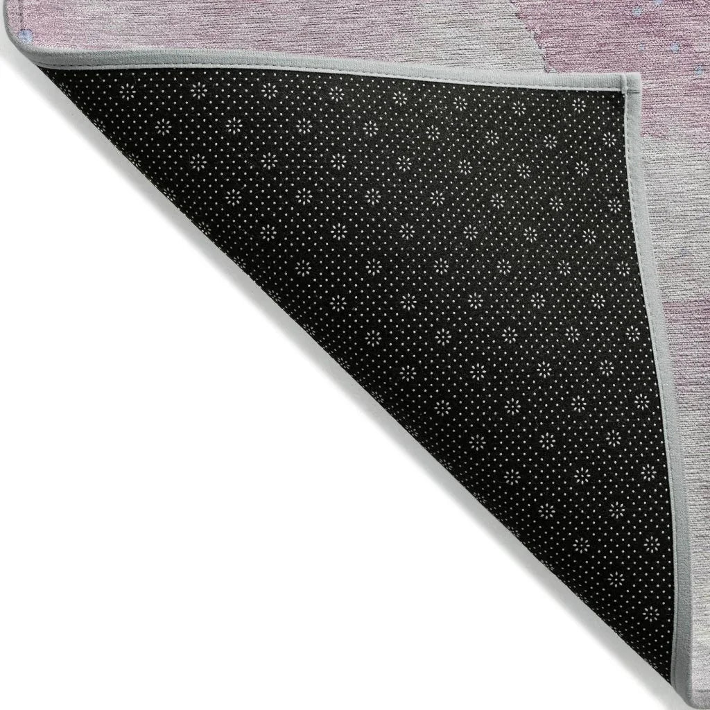 LOOMLAN Rugs Ornitha Pink Washable Indoor-Outdoor Rug