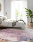 LOOMLAN Rugs Ornitha Pink Washable Indoor-Outdoor Rug