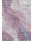 LOOMLAN Rugs Ornitha Pink Washable Indoor-Outdoor Rug