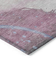LOOMLAN Rugs Ornitha Pink Washable Indoor-Outdoor Rug