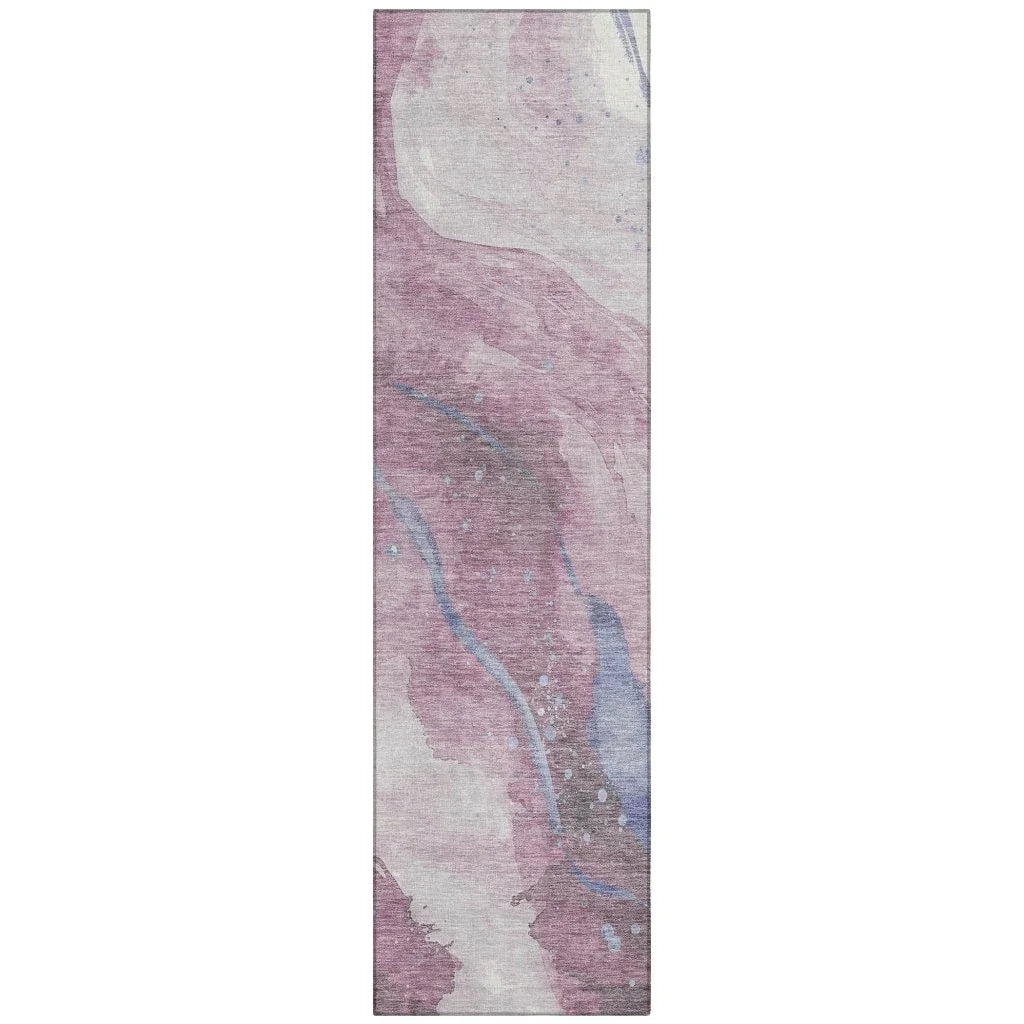 LOOMLAN Rugs Ornitha Pink Washable Indoor-Outdoor Rug