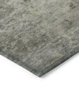 LOOMLAN Rugs Oronte Gray Washable Indoor-Outdoor Rug