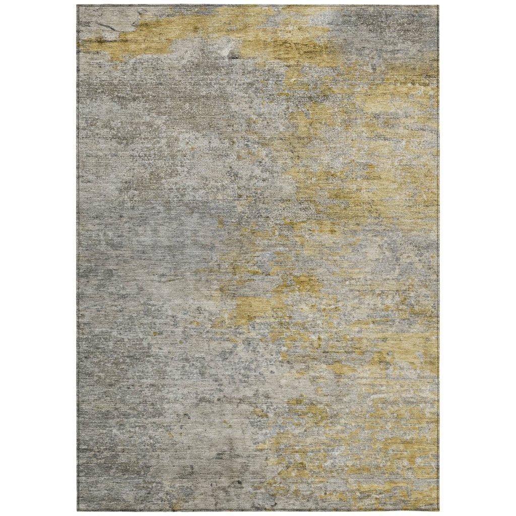 LOOMLAN Rugs Oronte Gray Washable Indoor-Outdoor Rug