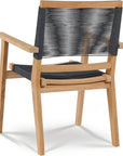 Oslo Teak Outdoor Stacking Armchair 2PC - LOOMLAN - HiTeak - Outdoor Dining Chairs
