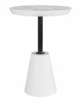 Outdoor Accent Table White - LOOMLAN - Moe's Home - Outdoor Side Tables