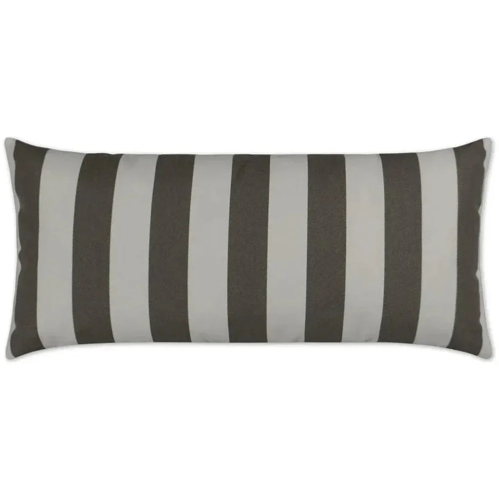 Outdoor Café Stripe Lumbar Pillow - Driftwood - LOOMLAN - D.V. Kap - Outdoor Pillows