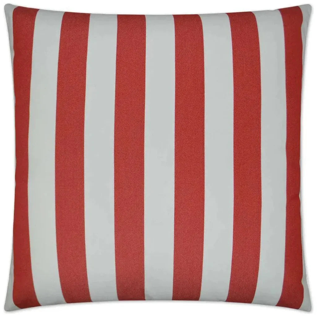 Outdoor Café Stripe Pillow - Red - LOOMLAN - D.V. Kap - Outdoor Pillows