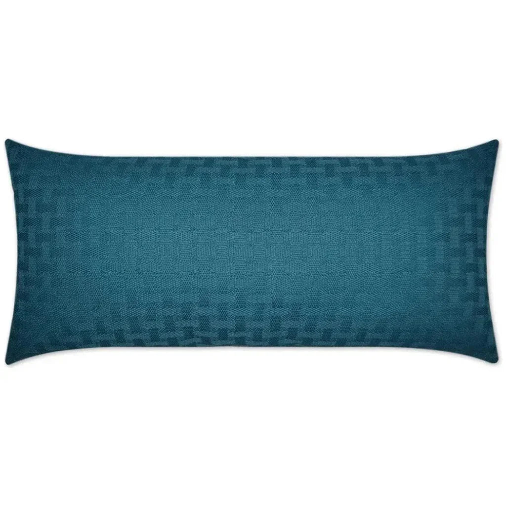 Outdoor Carmel Weave Lumbar Pillow - Turquoise - LOOMLAN - D.V. Kap - Outdoor Pillows