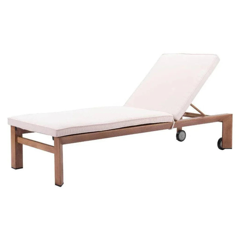 Outdoor Chaise Lounge Aluminum Water Resistant Olefin - LOOMLAN - Zuo Modern - Outdoor Chaises