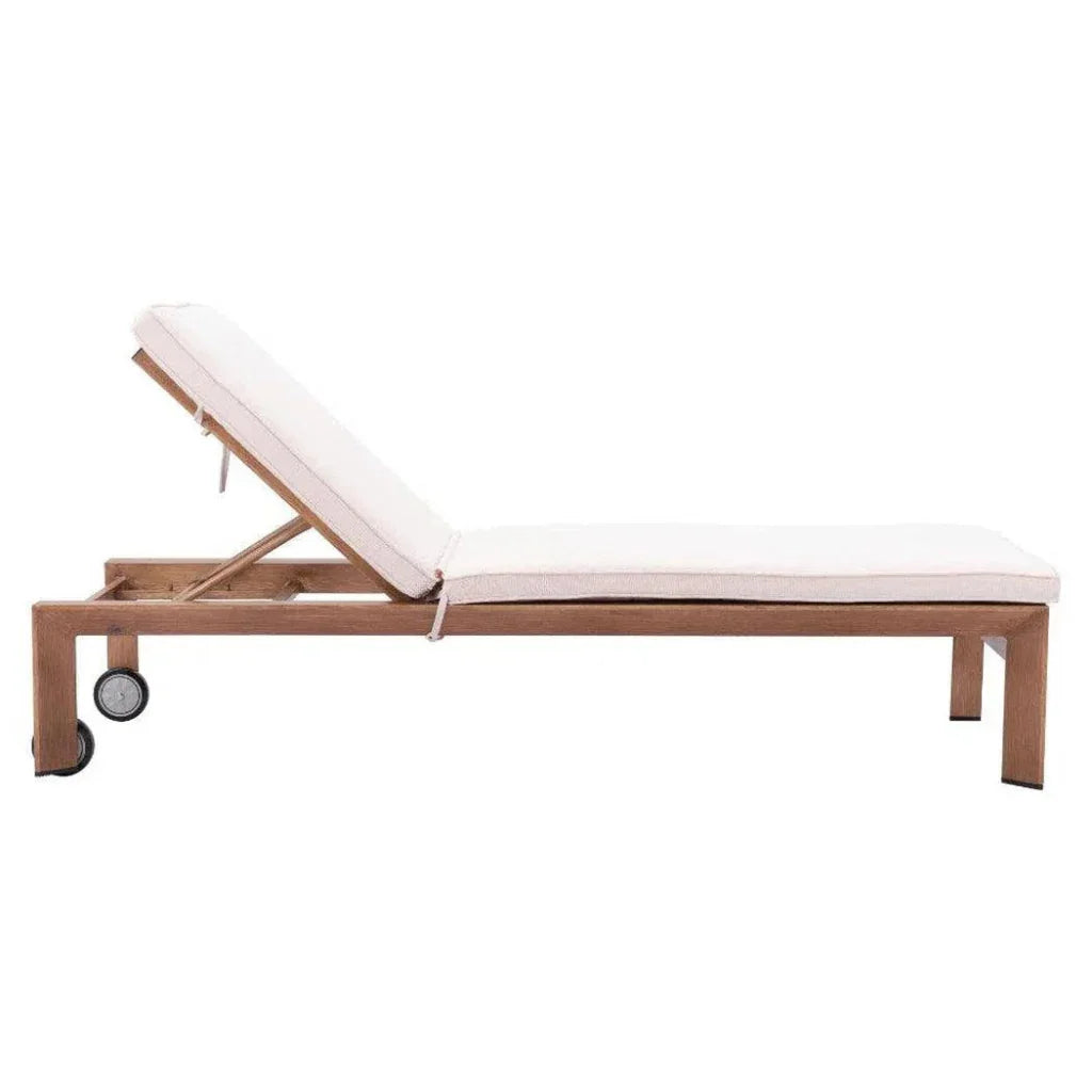 Outdoor Chaise Lounge Aluminum Water Resistant Olefin - LOOMLAN - Zuo Modern - Outdoor Chaises