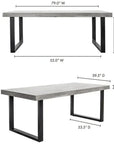 Moe's Home Outdoor Dining Table Large Grey